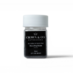 Black Aluminum Silicone Micro Ring Beads