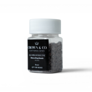 Brown Aluminum Silicone Micro Ring Beads